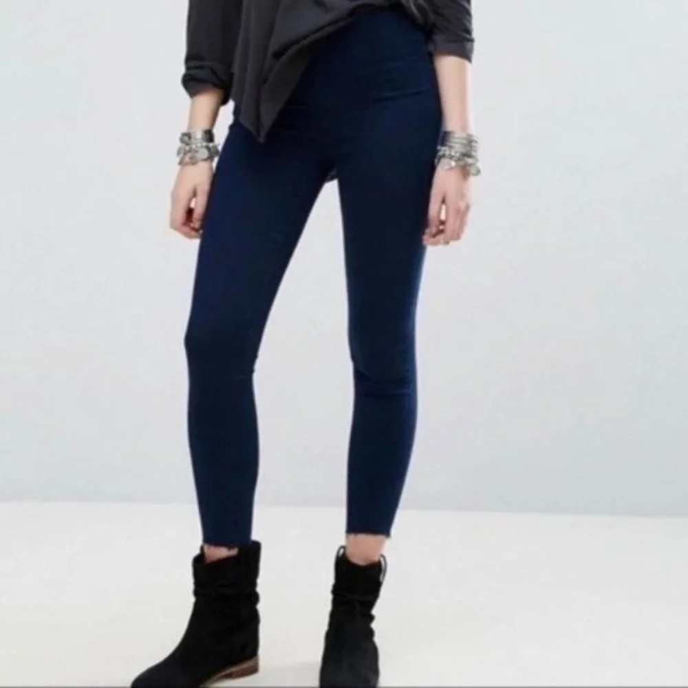 Free People Easy Goes It Denim Jean Leggings